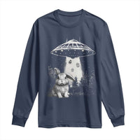 Funny Easter Day UFO Bunny Alien Eggs Long Sleeve Shirt