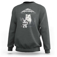 Funny Easter Day UFO Bunny Alien Eggs Sweatshirt