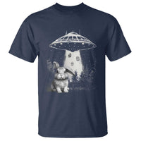 Funny Easter Day UFO Bunny Alien Eggs T Shirt
