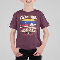 Venezuela Champions 2026 Baseball Lover Venezuelan Flag T Shirt For Kid