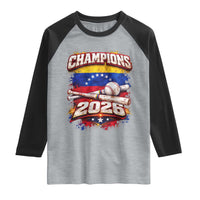 Venezuela Champions 2026 Baseball Lover Venezuelan Flag Raglan Shirt