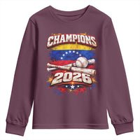 Venezuela Champions 2026 Baseball Lover Venezuelan Flag Youth Sweatshirt
