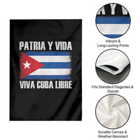 Patria y Vida Cuba Libre Garden Flag Freedom Patriotic Cuban Flag