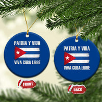 Patria y Vida Cuba Libre Ceramic Ornament Freedom Patriotic Cuban Flag