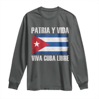 Patria y Vida Cuba Libre Long Sleeve Shirt Freedom Patriotic Cuban Flag