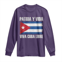 Patria y Vida Cuba Libre Long Sleeve Shirt Freedom Patriotic Cuban Flag