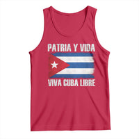 Patria y Vida Cuba Libre Tank Top Freedom Patriotic Cuban Flag