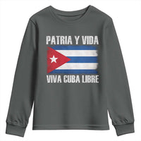 Patria y Vida Cuba Libre Youth Sweatshirt Freedom Patriotic Cuban Flag