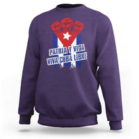 Patria y Vida Cuba Libre Sweatshirt Cuba Flag Fist Freedom Movement
