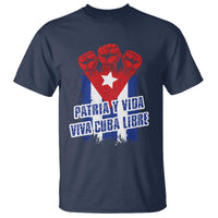 Patria y Vida Cuba Libre T Shirt Cuba Flag Fist Freedom Movement