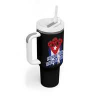 Patria y Vida Cuba Libre Tumbler With Handle Cuba Flag Fist Freedom Movement