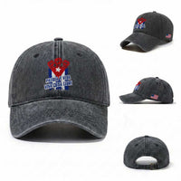 Patria y Vida Cuba Libre Washed Cotton Baseball Cap Cuba Flag Fist Freedom Movement