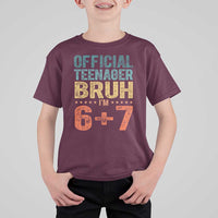 13th Birthday 67 Meme T Shirt For Kid Official Teenager Bruh I Am Six Seven Retro 13 Years Old