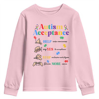 Autism Awareness Acceptance Hand Sign Language SPED Teacher Youth Sweatshirt