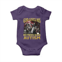 God Gives His Most Powerful Soldiers Autism Baby Onesie Funny Hard Skeleton Meme