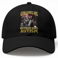 God Gives His Most Powerful Soldiers Autism Baseball Cap Funny Hard Skeleton Meme