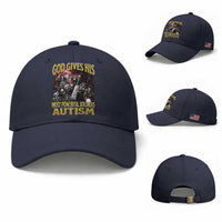 God Gives His Most Powerful Soldiers Autism Baseball Cap Funny Hard Skeleton Meme
