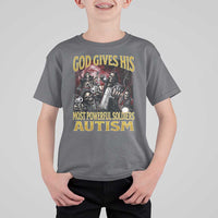 God Gives His Most Powerful Soldiers Autism T Shirt For Kid Funny Hard Skeleton Meme