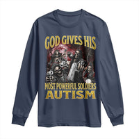 God Gives His Most Powerful Soldiers Autism Long Sleeve Shirt Funny Hard Skeleton Meme