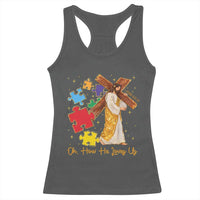 Autism Awareness Jesus Racerback Tank Top Oh How He Loves Us Christian Bible Verse