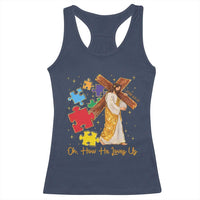 Autism Awareness Jesus Racerback Tank Top Oh How He Loves Us Christian Bible Verse