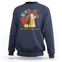 Autism Awareness Jesus Sweatshirt Oh How He Loves Us Christian Bible Verse