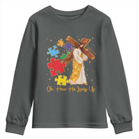 Autism Awareness Jesus Youth Sweatshirt Oh How He Loves Us Christian Bible Verse