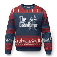 The Grandfather Ugly Christmas Sweater Funny Grandpa Italian Mafia Style Father's Day