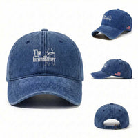 The Grandfather Washed Cotton Baseball Cap Funny Grandpa Italian Mafia Style Father's Day