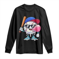 Baseball Bubble Gum Sports Game Day Long Sleeve Shirt
