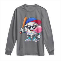 Baseball Bubble Gum Sports Game Day Long Sleeve Shirt