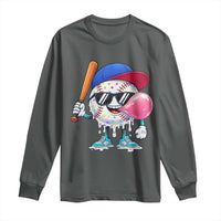 Baseball Bubble Gum Sports Game Day Long Sleeve Shirt