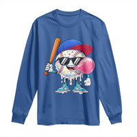 Baseball Bubble Gum Sports Game Day Long Sleeve Shirt