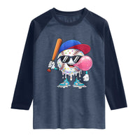 Baseball Bubble Gum Sports Game Day Raglan Shirt