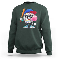 Baseball Bubble Gum Sports Game Day Sweatshirt