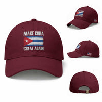 Make Cuba Great Again Baseball Cap Vintage Cuban Map