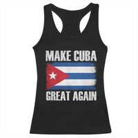 Make Cuba Great Again Racerback Tank Top Vintage Cuban Map