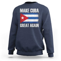 Make Cuba Great Again Sweatshirt Vintage Cuban Map