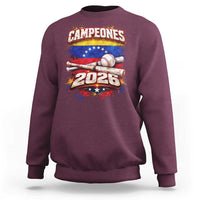 Venezuela Campeones 2026 Baseball Championship Sweatshirt Vintage Venezuelan Flag