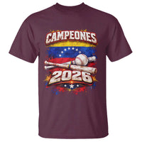 Venezuela Campeones 2026 Baseball Championship T Shirt Vintage Venezuelan Flag