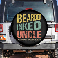 Funny Bearded Inked Uncle Like A Normal Uncle But Badass Spare Tire Cover Father's Day