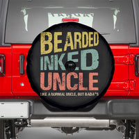 Funny Bearded Inked Uncle Like A Normal Uncle But Badass Spare Tire Cover Father's Day
