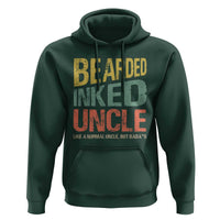 Funny Bearded Inked Uncle Like A Normal Uncle But Badass Hoodie Father's Day