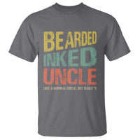 Funny Bearded Inked Uncle Like A Normal Uncle But Badass T Shirt Father's Day
