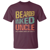 Funny Bearded Inked Uncle Like A Normal Uncle But Badass T Shirt Father's Day