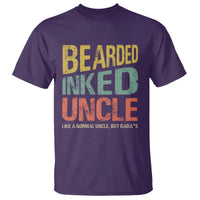 Funny Bearded Inked Uncle Like A Normal Uncle But Badass T Shirt Father's Day