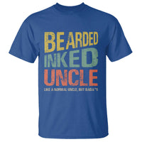 Funny Bearded Inked Uncle Like A Normal Uncle But Badass T Shirt Father's Day