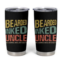Funny Bearded Inked Uncle Like A Normal Uncle But Badass Tumbler Cup Father's Day