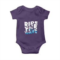 Surfing Baby Onesie Ride The Wave Surfer Boardsport Wave - Wonder Print Shop