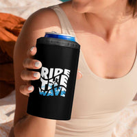 Surfing 4 in 1 Can Cooler Tumbler Ride The Wave Surfer Boardsport Wave - Wonder Print Shop